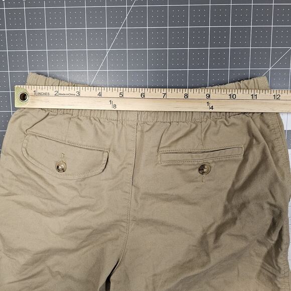 Polo Ralph Lauren Shorts Boys 10 Khaki Chino Tan Elastic Waist Drawstring Preppy - Picture 6 of 7